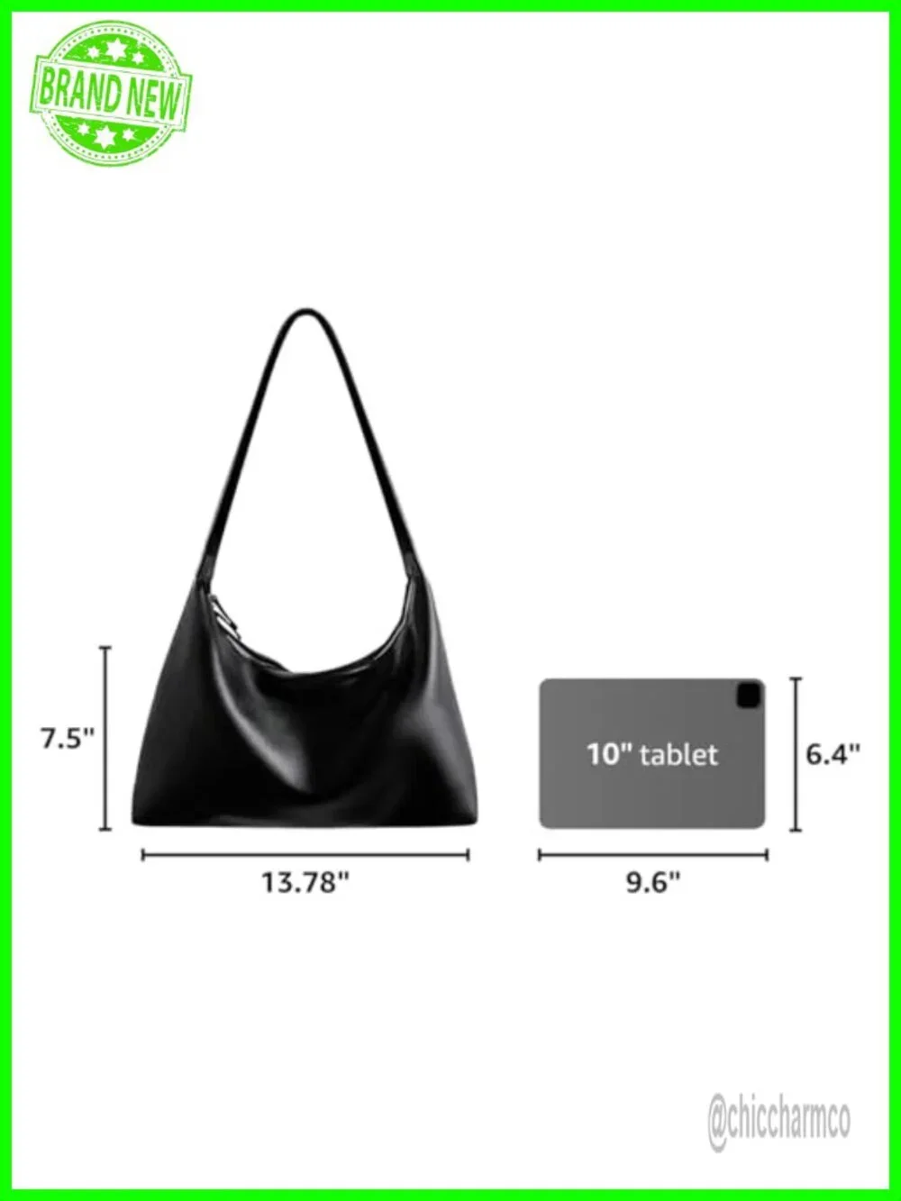 Small PU Leather Hobo Shoulder Bag Women Cute Double Zipper Underarm Purse